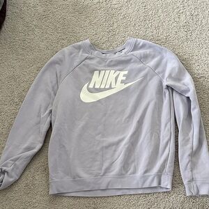 Nike Women's Light Gray Crew Neck Sweater